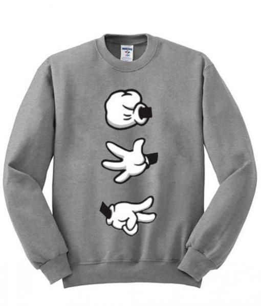 mickey mouse hand sweatshirt RJ22