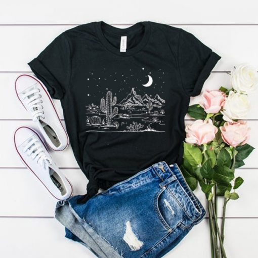 Desert starry night t shirt RJ22