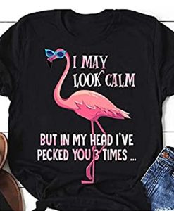 I May Look Calm Flamingo t shirt RJ22