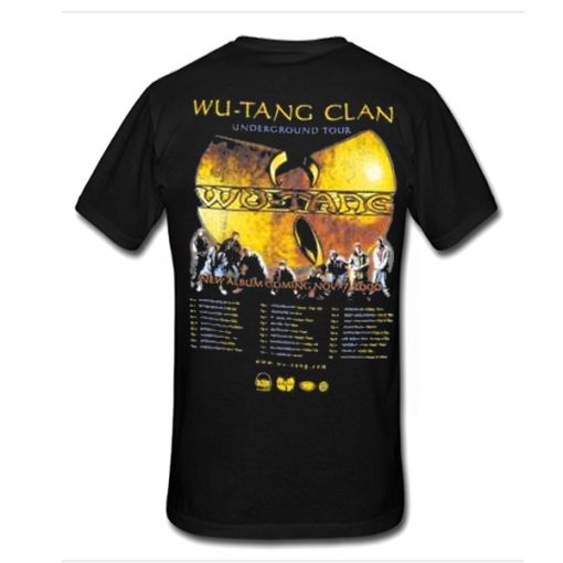 Wutang Clan Underground Tour t shirt back RJ22