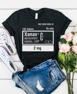 Xanax 2mg Rx Only t shirt RJ22