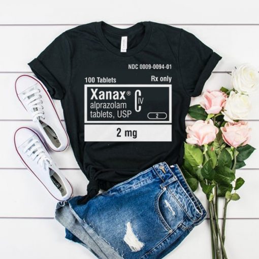 Xanax 2mg Rx Only t shirt RJ22