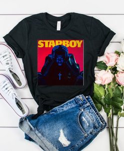 THE WEEKND STARBOY ALBUM COVER t shirt RJ22