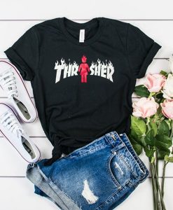 Thrasher X Girl On Fire t shirt RJ22