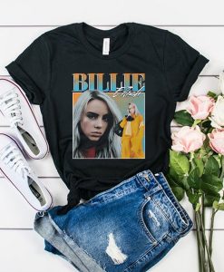 Billie Eilish 90s Vintage Black tshirt RJ22