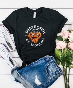 Gritty Destroyer Of Worlds Charcoal t shirt RJ22