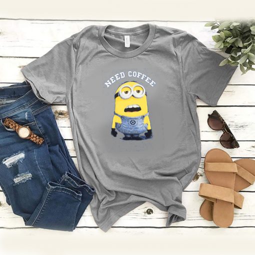 Minions Need Coffee t shirt RJ22