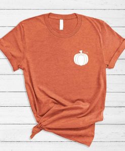 Pocket Pumpkin Fall Halloween Thanksgiving t shirt RJ22