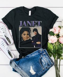 Portrait janet jackson graphic t shirt RJ22