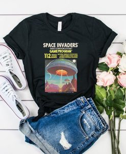 Space Invaders Atari 2600 Retro Vintage Video Game Box Art Unisex t shirt RJ22