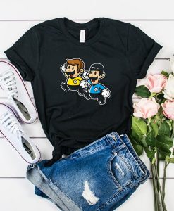 Enterprise Duo is a Super Mario Bros and Star Trek t shirt RJ22