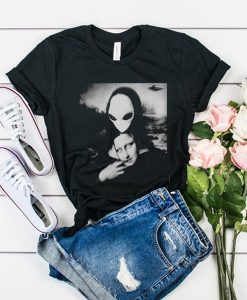 alien monalisa t shirt RJ22