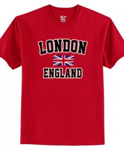 London England Flag Red t shirt RJ22