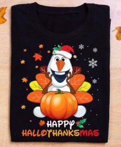 Olaf Halloween Thanksgiving Christmas t shirt RJ22