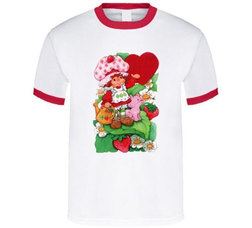 Strawberry Shortcake Cartoon Original Retro Fan Ringer T Shirt RJ22