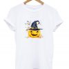 pumpkin with witch hat t shirt RJ22