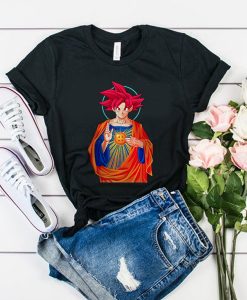 Goku Super Saiyan God Jesus Christ t shirt RJ22