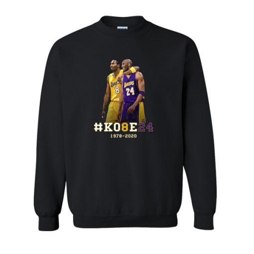 Kobe Bryant Basketball Tribute Los Angeles Number 24 8 sweatshirt RJ22