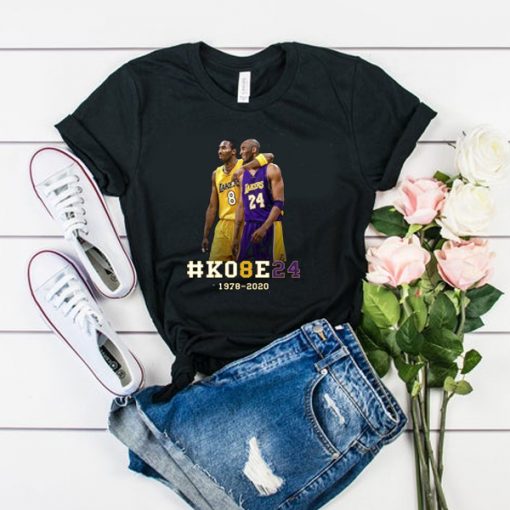 Kobe Bryant Basketball Tribute Los Angeles Number 24 8 t shirt RJ22