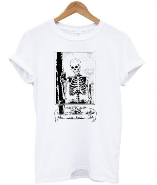 SKELFIE Skeleton taking a Selfie t shirt RJ22