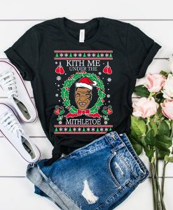 Ugly Christmas Sweater Mike Tyson Kith Me Under The Mithletoe t shirt RJ22