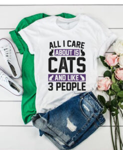 All I Care About Is Cats and Like 3 People t shirt RJ22