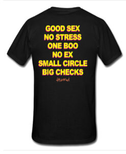 Good Sex No Stress One Boo No Ex Small Circle Big Checks Pocket Print t shirt RJ22