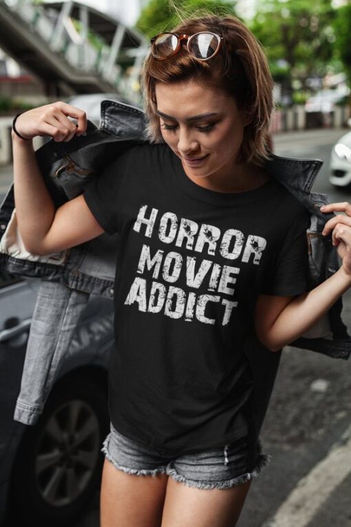 Horror Movie Addict t shirt RJ22