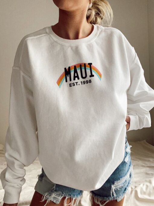 maui rainbow vintage sweatshirt RJ22