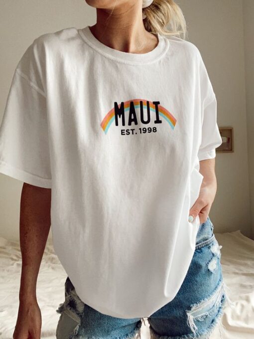 maui rainbow vintage t shirt RJ22