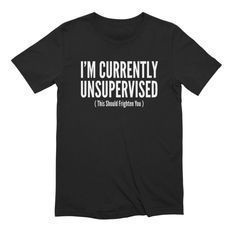 I'm Currently Unsupervised This Should Frighten You t shirt RJ22