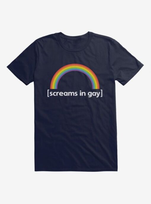 Screams In Gay Rainbow t shirt RJ22