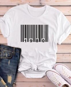 barcode 1980 t shirt RJ22