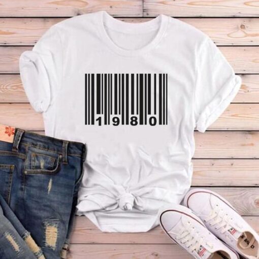 barcode 1980 t shirt RJ22