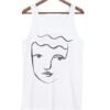 graphic face tank top RJ22