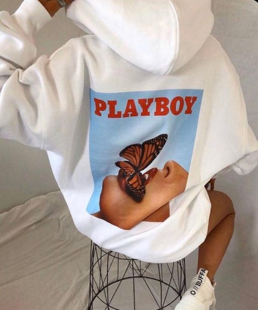 Vintage Playboy butterflies hoodie back RJ22