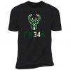 Giannis ANTETOKOUNMPO Milwaukee Bucks FREAK 34 t shirt