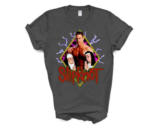 John Cena Paris and Nicole Nuns Slipknot funny t shirt RJ22