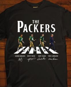 The Packers Walking Abbey Road Signatures T-Shirt