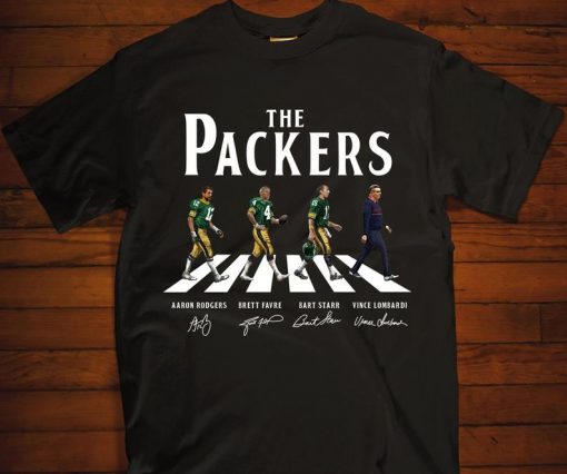 The Packers Walking Abbey Road Signatures T-Shirt