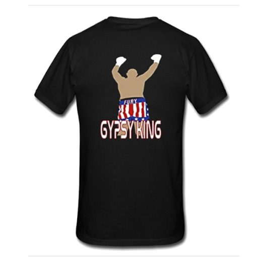 Tyson Fury Gypsy King t shirt back