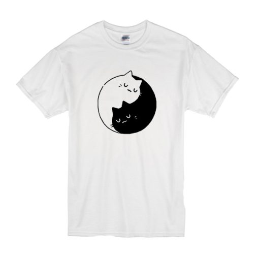 Yin Yang Cats Kittens t shirt