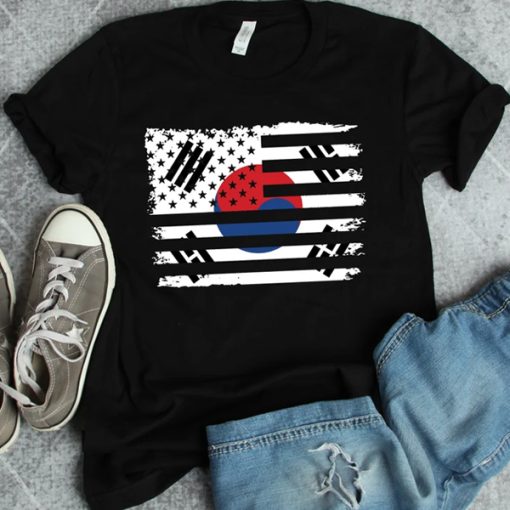 South Korean Flag t shirt, Korean American, American Korean Gift tee