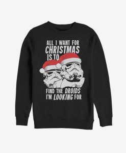 Star Wars Christmas Droids Looking Wish sweatshirt