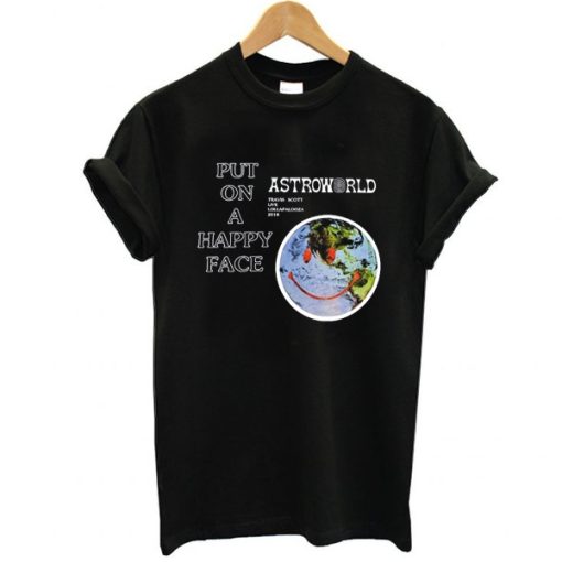 ASTROWORLD PUT ON HAPPY A FACE TRAVIS SCOTT t shirt