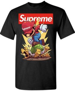 Funny Mario Gaming With Spreme t shirt