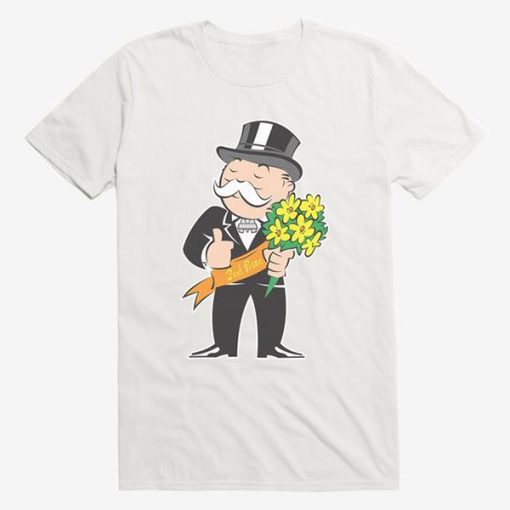 Mr Monopoly Flower Bouqet t shirt