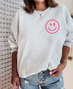 Smile Face Lightening Bolt sweatshirt