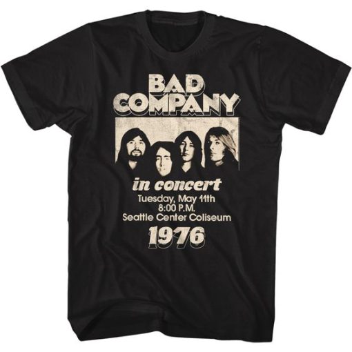 Bad Company Live in Concert 1976 t shirt
