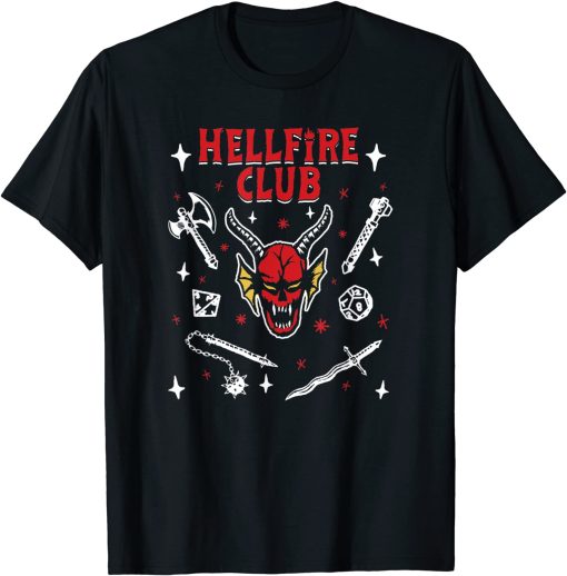 Stranger Things 4 Hellfire Club Icon Collage t shirt